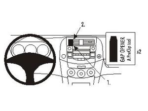 Brodit ProClip montážna konzola pre Toyota RAV 4 06-14 USA/RAV 4 EV 12-14 USA, na stred