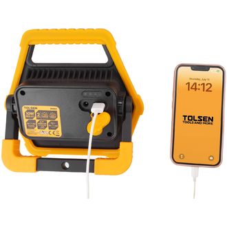 TOLSEN Dobíjací LED reflektor 3,7V, 4Ah, 10W