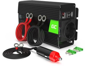 Green Cell Power Inverter měnič napětí z 24V na 230V, 300W/600W, čistá sinusoida