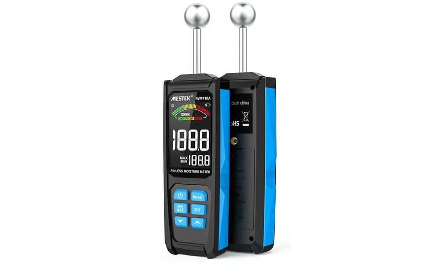 Mestek WM710A digitálny merač vlhkosti materiálov a dreva s guľôčkovým, LCD displejom