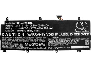 Batéria pre Asus Gx531gv, Zephyrus S Gx531gv a ďalšie, 3750 mAh, Li-Ion