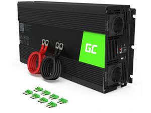Napájací menič Green Cell 24V na 230V, 1500W/3000W, čistá sínusoida