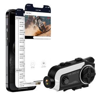 Fodsports FX30C Pro prilba handsfree so záznamovou kamerou, náhlavná súprava na motorku