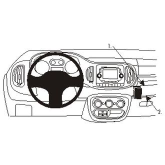 Brodit ProClip montážna konzola pre Fiat 500 L 13-22 (len pre Pop Star), na stred vpravo