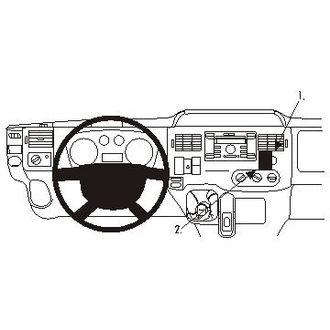 Brodit ProClip montážna konzola pre Ford Transit 07-13, na stred vpravo