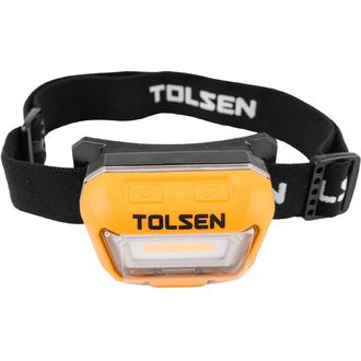 TOLSEN Aku LED čelovka s pohybovým senzorom, 3W, 6500K, IP65