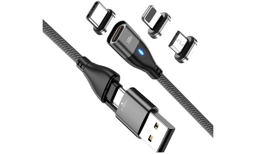 Magnetický kábel 6v1, napájanie, 100 W (20 V/5 A), 1,8 m
