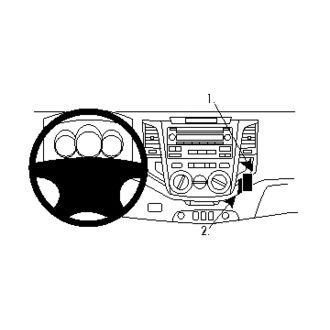 Brodit ProClip montážna konzola pre Toyota Hilux 12-16, na stred vpravo
