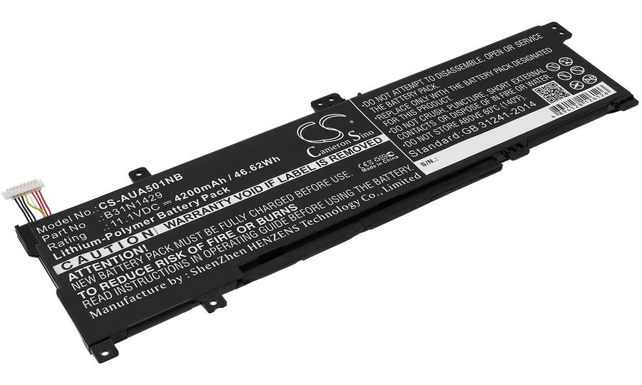 Batéria pre Asus A501c1-Z1-C10, Fx51lb, Vivobook K501 uq a iné , 4200 mAh, Li-Ion