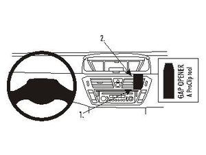 Brodit ProClip montážna konzola pre Citroen C4 Picasso 07-13, na stred vpravo