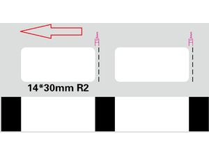 Niimbot termotransferový štítok 14x30 mm, priehľadný, 190 ks na rolke, pre N1