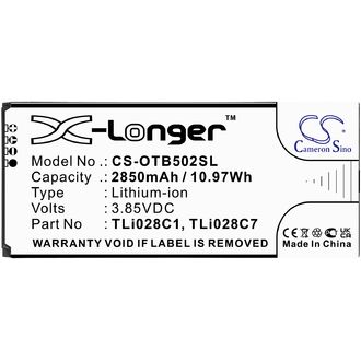 Batéria pre Alcatel 1b 2020, Alcatel Ot-5002a (ekvivalent Alcatel TLI028C1), 2850 mAh