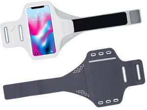Mobilly športové neoprénové puzdro na ruky pre telefóny veľkosti 6,4", biele