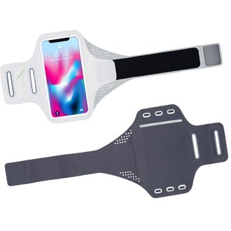 Mobilly športové neoprénové puzdro na ruky pre telefóny veľkosti 6,4", biele