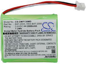Batérie pre Omron HBP-1300 (ekv. HXA-BAT-2000), 2000mAh