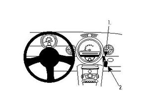 Brodit ProClip pre Mini Cooper 07-14/Clubman 08-15/Convertible 08-16 (bez horného priestoru), pre stred
