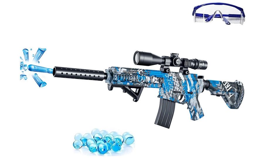 Sunny Blaster RS 99-19, útočná puška s vodným gélom a príslušenstvom, modrá