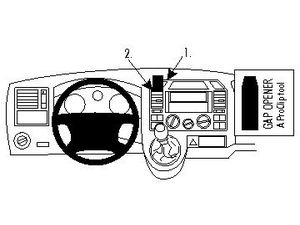 Brodit ProClip Volkswagen T5 Transporter/Pickup 03-09/Shuttle 03-10/Caravelle 04-09, na stred vľavo
