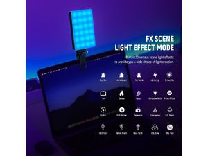 Neewer VL66C permanentné mini foto svetlo, 60 ultra jasných RGB LED diód, 4W