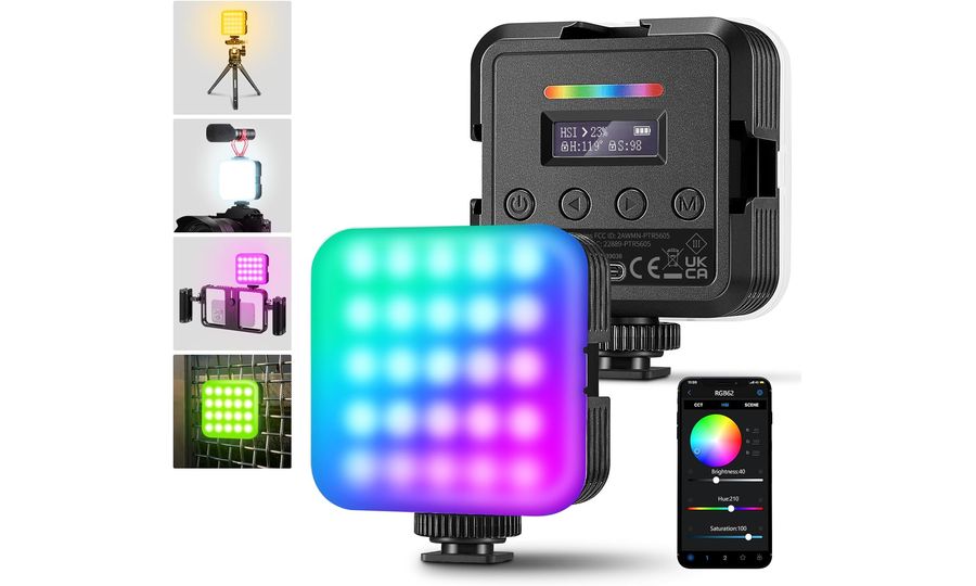 Neewer RGB62 permanentné mini foto svetlo, 61 ultra jasných RGB LED diód, 6W