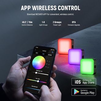 Neewer RGB62 permanentné mini foto svetlo, 61 ultra jasných RGB LED diód, 6W
