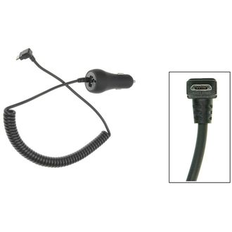 Brodit autonabíjačka CL 12/24V so zahnutým microUSB konektorom pre držiaky bez nabíjania
