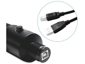 Kondenzátorový mikrofón s USB a statívom
