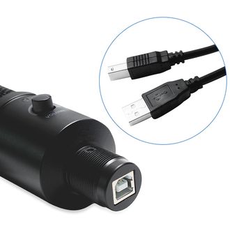 Kondenzátorový mikrofón s USB a statívom