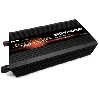 Napájací menič HOULI 12V na 230V, 2000W/4000W, čistá sínusoida