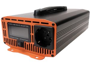 Napájací menič HOULI 12V na 230V, 1300W/2600W, čistá sínusoida