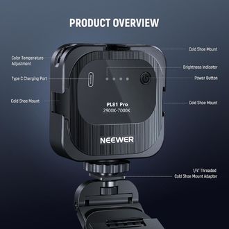 Neewer PL81 PRO permanentné foto svetlo, 90 ultra jasných LED diód, 5W