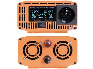 Napájací menič HOULI 12V na 230V, 1300W/2600W, čistá sínusoida