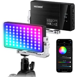 Neewer SL90 PRO permanentné fotografické svetlo, 80 BI-Color LED, 70x RGB LED, 12W