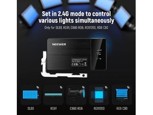 Neewer SL90 PRO permanentné fotografické svetlo, 80 BI-Color LED, 70x RGB LED, 12W