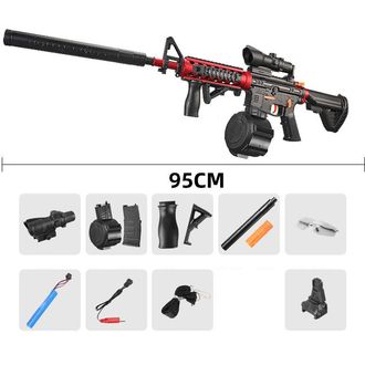 Sunny Blaster M4A1, vodná gélová guľová pištoľ s príslušenstvom, červená