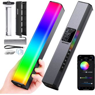 Neewer RGB1 strieborná, trvalá svetelná lišta, 150x RGB LED, 10W, magnetické upevnenie