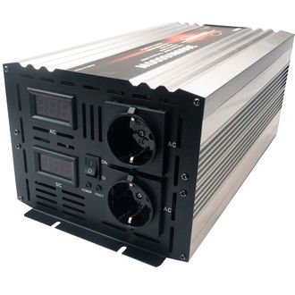 Napájací menič HOULI 12V na 230V, 3000W/6000W, čistá sínusoida
