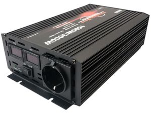 Napájací menič HOULI 12V na 230V, 1500W/3000W, čistá sínusoida
