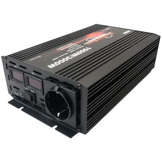 Napájací menič HOULI 12V na 230V, 1500W/3000W, čistá sínusoida
