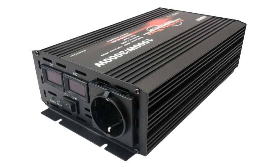 Napájací menič HOULI 12V na 230V, 1500W/3000W, čistá sínusoida