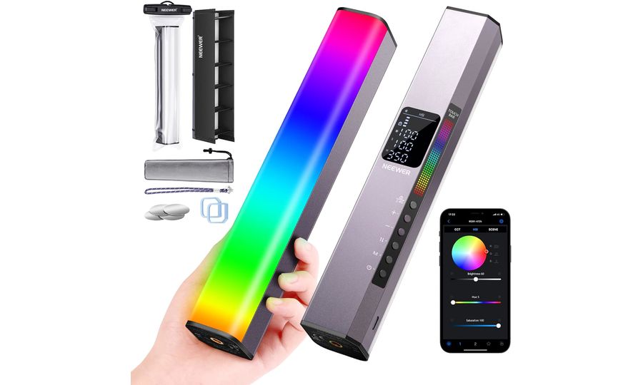 Neewer RGB1 červená zlatá, trvalá svetelná lišta, 150x RGB LED, 10W, magnetické upevnenie