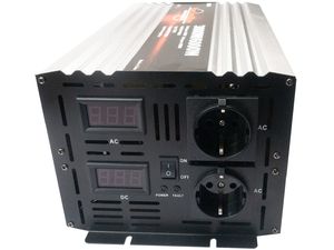 Napájací menič HOULI 12V na 230V, 3000W/6000W, čistá sínusoida