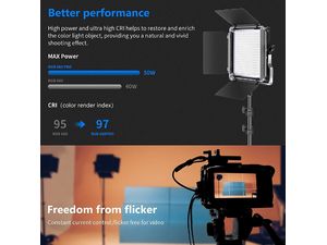 Neewer 660 PRO permanentné fotografické svetlo, 340x biela + 320x RGB LED, 50W