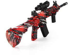Sunny Blaster M416, pištoľ na vodné gélové pelety s príslušenstvom, červená