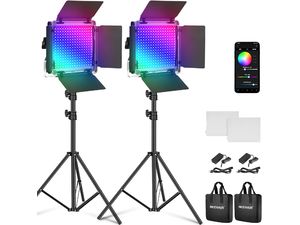 Neewer 660 set 2x RGB permanentné foto svetlo, 340x studená + 330x teplá LED, 50W