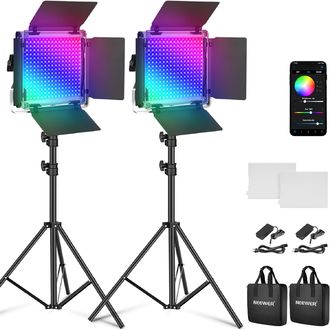 Neewer 660 set 2x RGB permanentné foto svetlo, 340x studená + 330x teplá LED, 50W