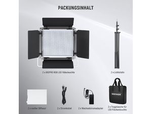 Neewer 660 set 2x RGB permanentné foto svetlo, 340x studená + 330x teplá LED, 50W