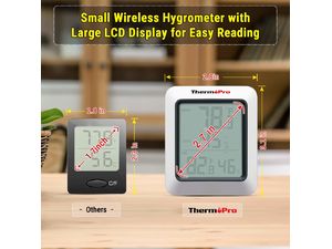 ThermoPro TP-60C, teplomer s externým senzorom, bezdrôtový, meria teplotu a vlhkosť