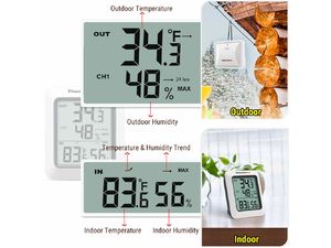 ThermoPro TP-60C, teplomer s externým senzorom, bezdrôtový, meria teplotu a vlhkosť