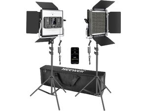 Neewer SNL660 základná sada 2x Bi-Color permanentné foto svetlo, 660x Bi-Color LED, 45W